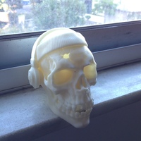 Small The Skull Headband and Headphones 3D Printing 138478