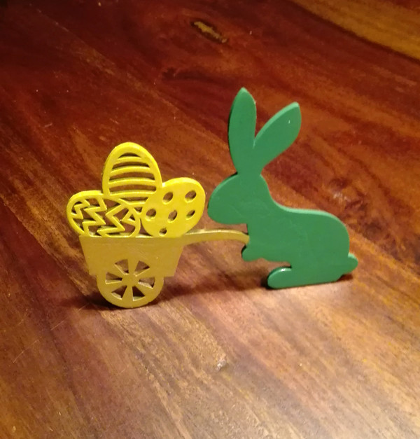 Easter bunny with trolley