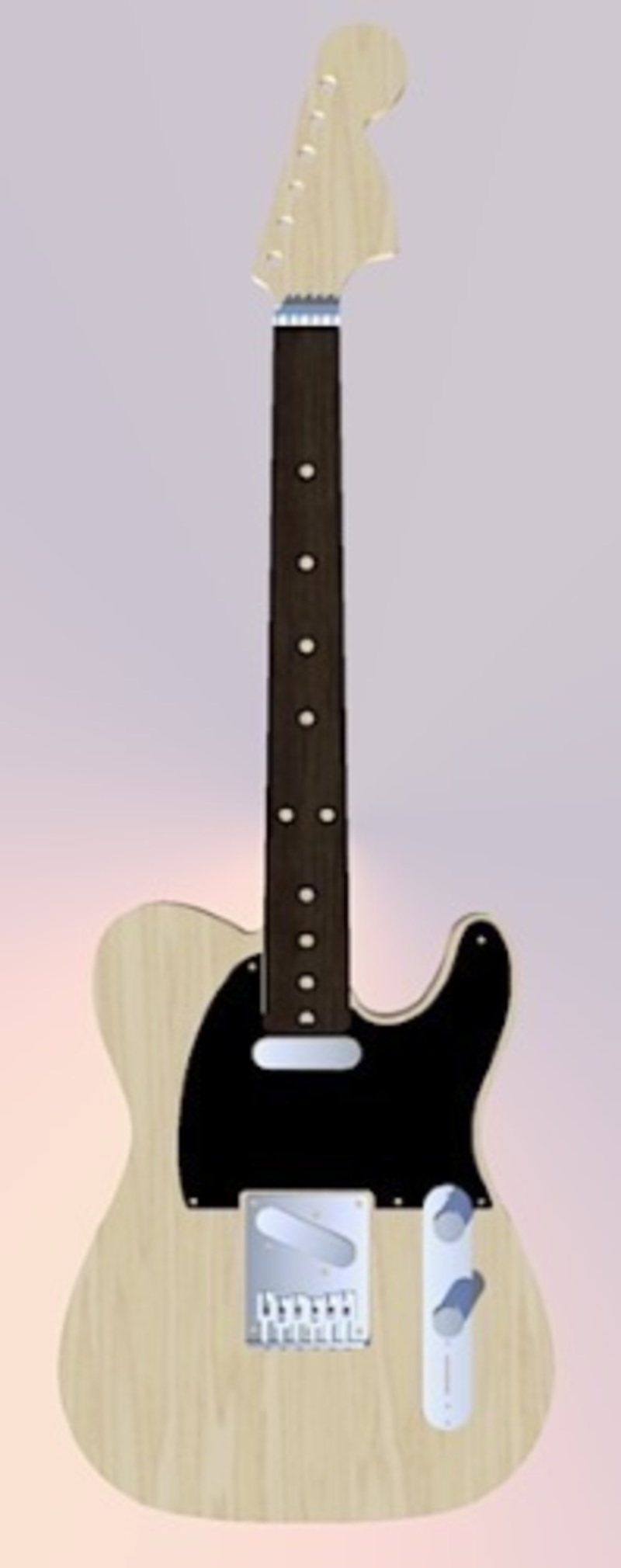 Fender Telecaster in perfect scale 1:4 fully 3D printable
