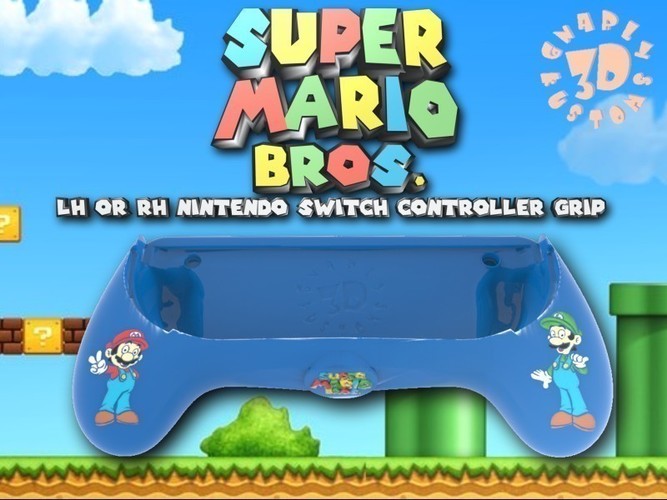 Ergonomic Super Mario Bros. Joy Con Assist Grip Controller