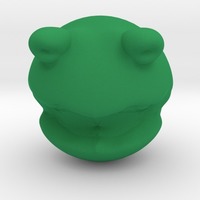 Small Rolly polly Kermit the frog head toy 3D Printing 13862