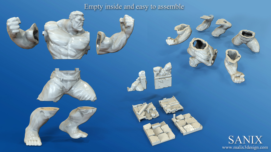 Avengers Scene- The Incredible Hulk  3d model for printing. 3D Print 138704