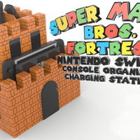 Small Super Mario Fortress Console Organizer & Charging Station 3D Printing 138767