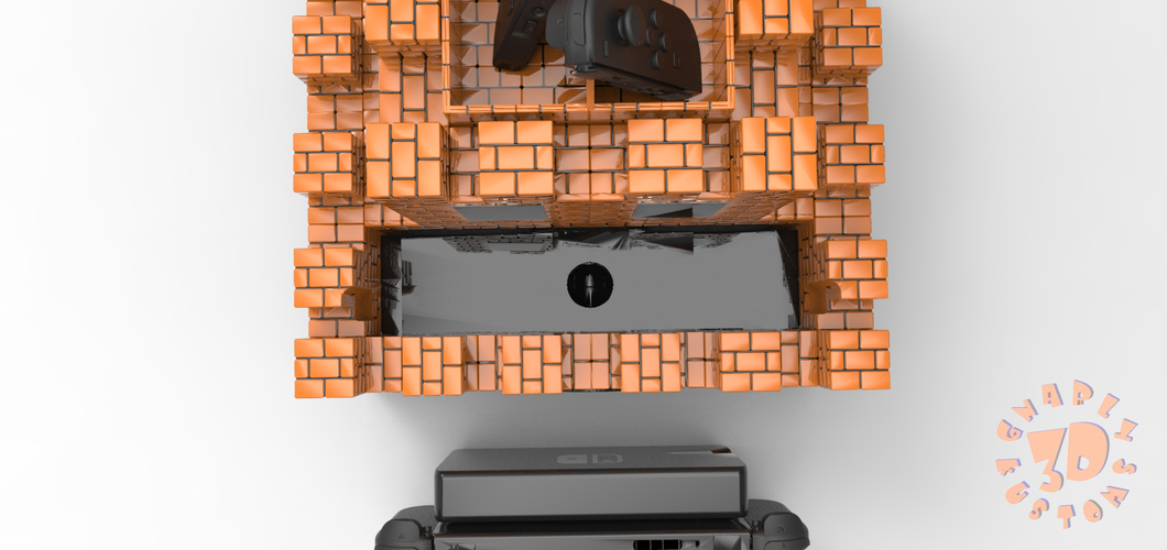 Super Mario Fortress Console Organizer & Charging Station 3D Print 138774