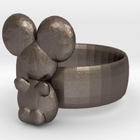 Small koala ring 3D Printing 13878