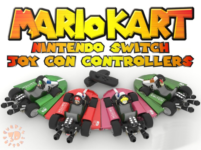 Mario Kart Joy Con Controllers - #Nintendo Switch 3D Print 138784