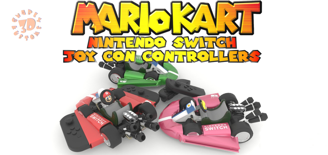 Mario Kart Joy Con Controllers - #Nintendo Switch 3D Print 138786