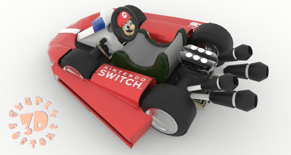 Mario Kart Joy Con Controllers - #Nintendo Switch 3D Print 138790