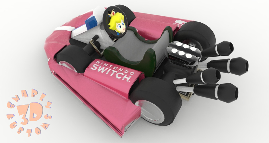 Mario Kart Joy Con Controllers - #Nintendo Switch 3D Print 138792