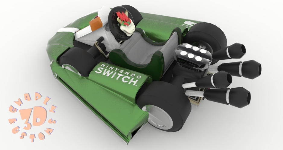 Mario Kart Joy Con Controllers - #Nintendo Switch 3D Print 138793