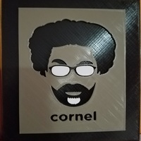 Small Cornel West Tribute Frame 3D Printing 138812