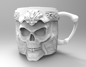 Pin Skull cup 3D Printing 138815