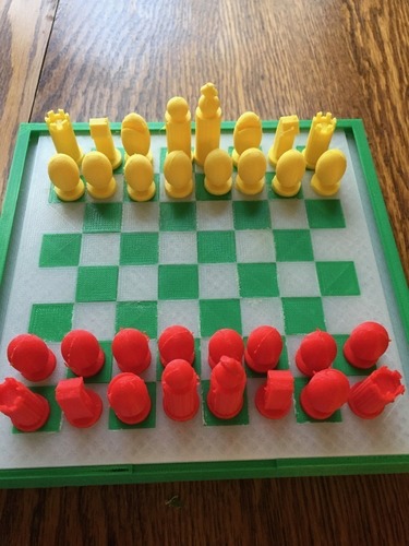 Portable Chess and Checker set 3D Print 138825