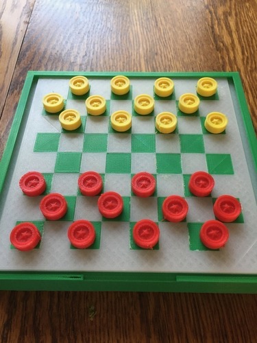 Portable Chess and Checker set 3D Print 138826
