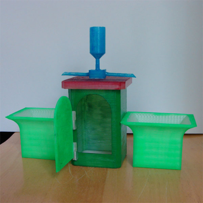 Desktop Planter/Allotment(British) with little shed