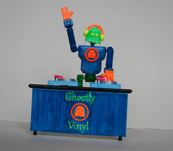 Ghostly Vinyl Challenge Robot DJ 3D Print 138913