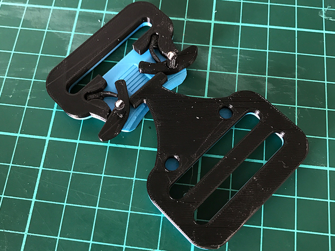 Quick Release Belt Buckle 3D Print 139043