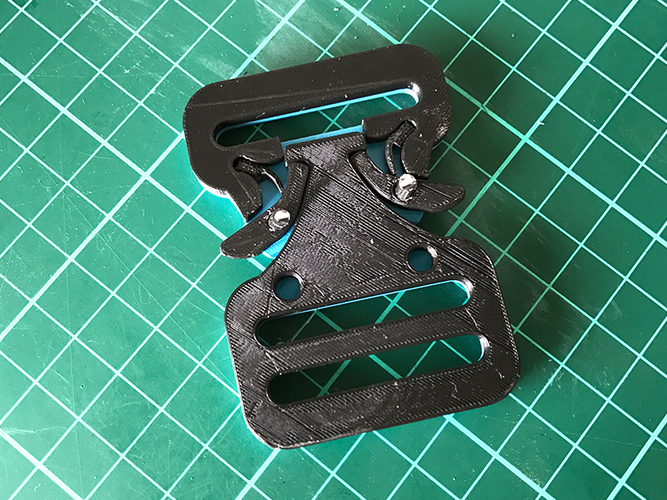 Quick Release Belt Buckle 3D Print 139044