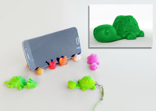 Medium Tortoise Keychain / Smartphone Stand 3D Printing 139166