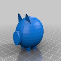 Small piggy bank model (1) 3D Printing 13932