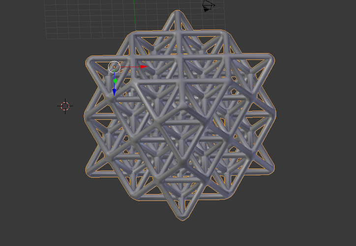 Wireframe 64 Tetrahedron Grid 3D Print 139322