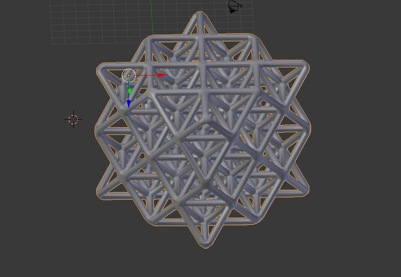 Wireframe 64 Tetrahedron Grid