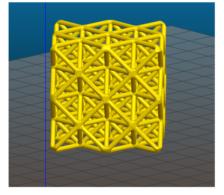 3D Printed Wireframe 64 Tetrahedron Grid by Christien