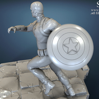 Avengers scene - Captain America 3D Printable Model  - Thumbnail 7