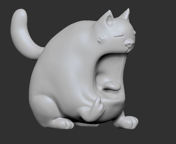 Miaou - Hungry Cat 3D Print 139421