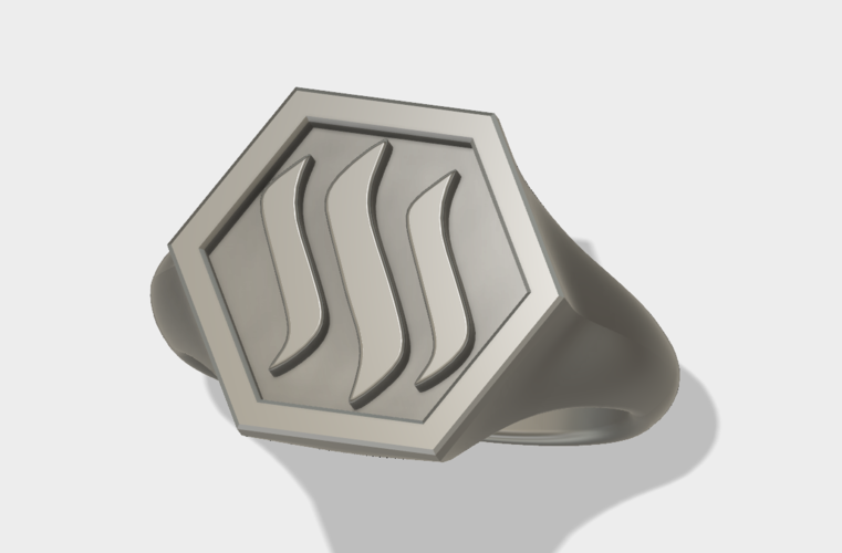 Steemit Ring 3D Print 139449