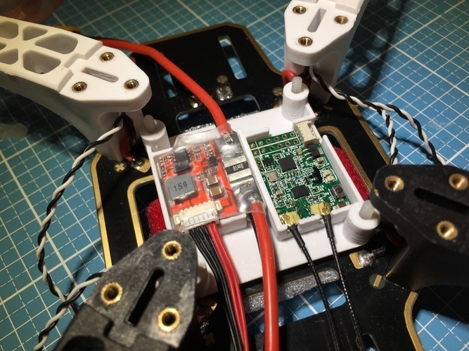 Quadcopter electronics stack mount (fc, power, rx) 3D Print 139472
