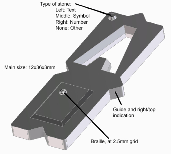 Magnetic braille blocks - Text 3D Print 139479