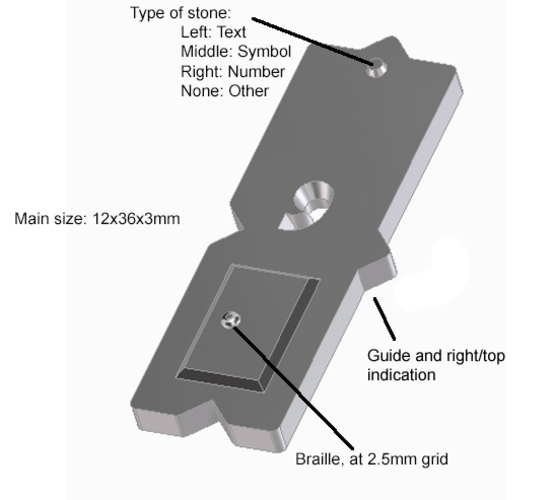 Magnetic braille blocks - Punctiation marks 3D Print 139488