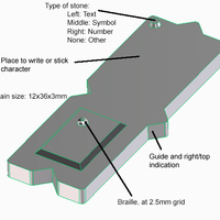 Magnetic braille blocks - Text blanks - Thumbnail 1