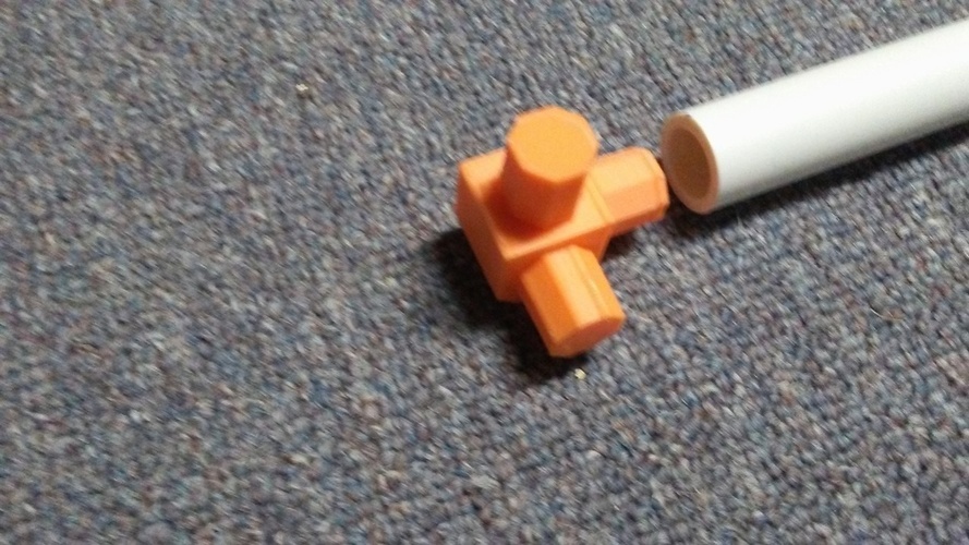 1/2" PVC pipe connector, 3 way