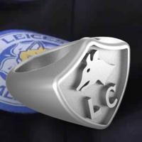 Small Leicester City Fan Ring 1949 3D Printing 139541