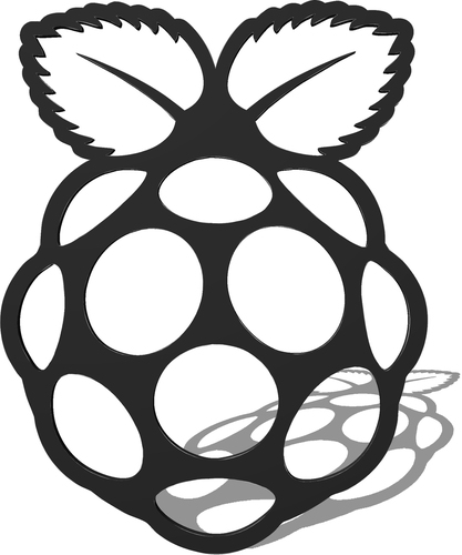 Raspberry Pi Logo 3D Print 139640