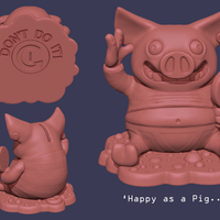 'Happy as a Pig' Piggy Bank - Thumbnail 1