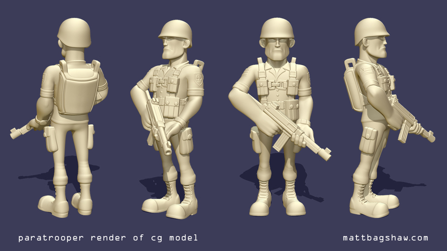 Paratrooper Toy 3D Print 140015