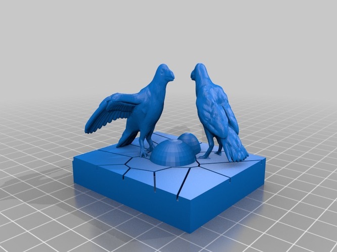 crows feeding 3D Print 14005