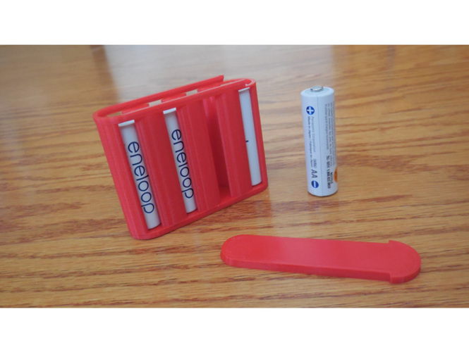 AA Battery Container 3D Print 140053