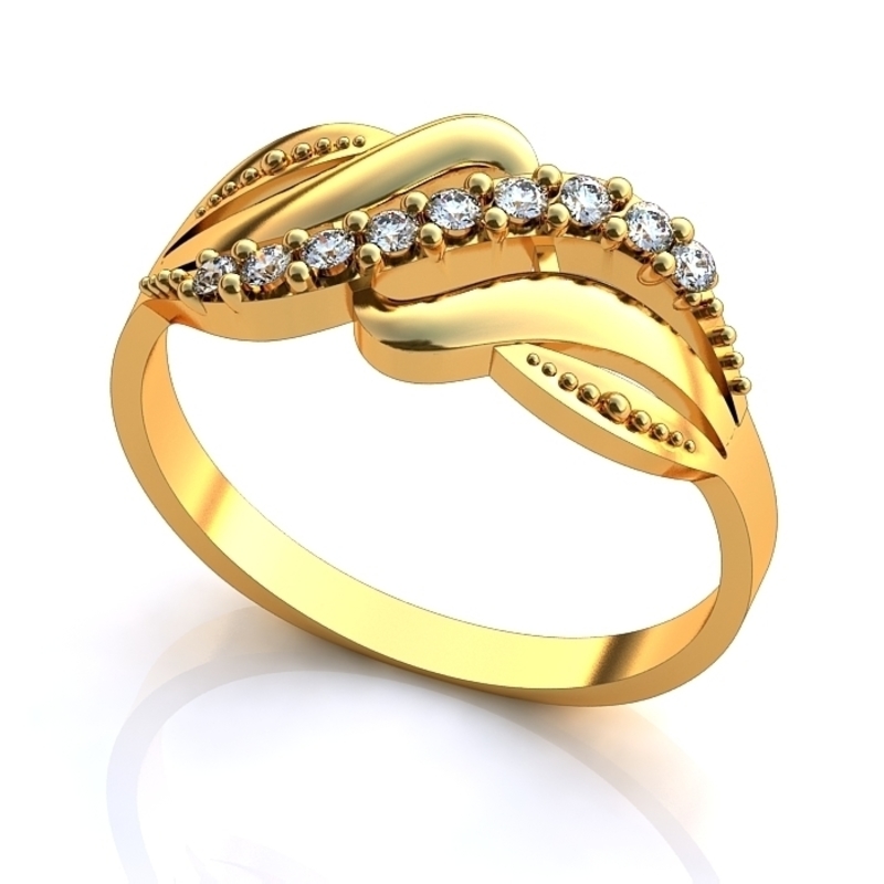 gold ring with diamonds