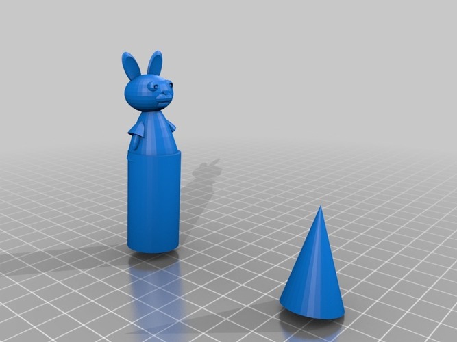 Balancing bunny remix 3D Print 14015