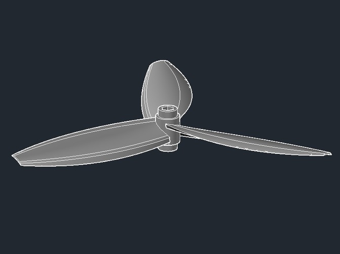 Three-blade propeller 3D Print 140206