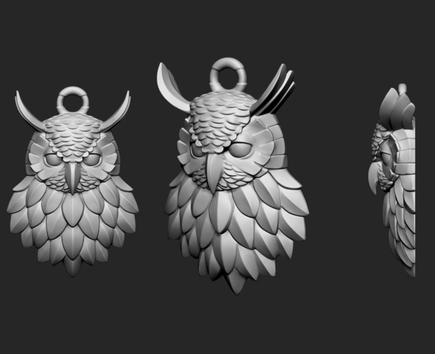 Owl - Pendant 3D Print 140231