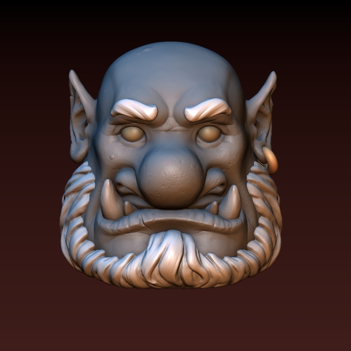 Blend to stl. Огр 3д модель. Орк 3д модель. 3d модель голова обезьяны.