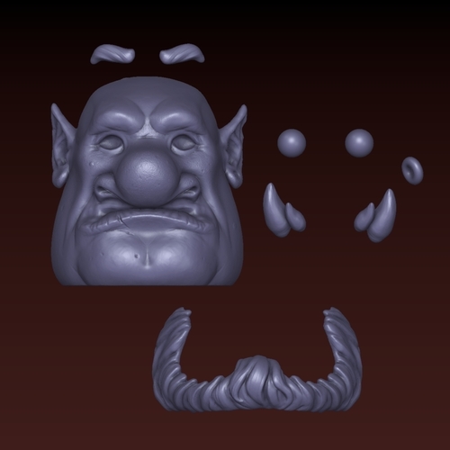 Ogre head 3D Print 140357