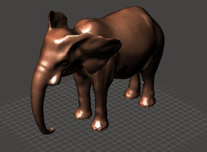 Tusk less Elephant 3D Print 140402
