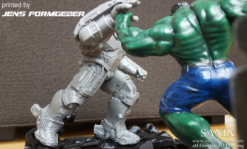 Avengers Scene-Ironman Hulkbuster 3d-printable file  3D Print 140406