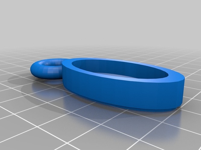 build a realistic gem pendant 2 parts 3D Print 14045
